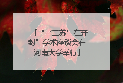 “‘三苏’在开封”学术座谈会在河南大学举行