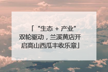 “生态 + 产业”双轮驱动，兰溪黄店开启高山西瓜丰收乐章