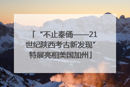 “不止秦俑——21世纪陕西考古新发现”特展亮相美国加州