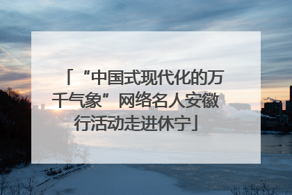 “中国式现代化的万千气象”网络名人安徽行活动走进休宁