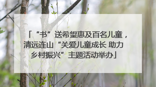 “书”送希望惠及百名儿童，清远连山“关爱儿童成长 助力乡村振兴”主题活动举办