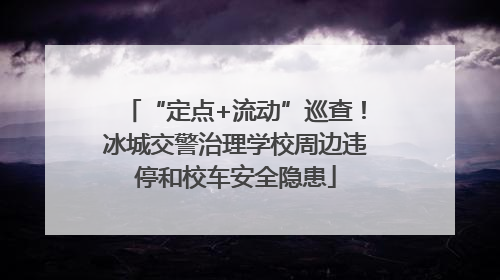 “定点+流动”巡查！冰城交警治理学校周边违停和校车安全隐患