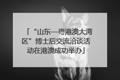 “山东—粤港澳大湾区”博士后交流洽谈活动在港澳成功举办