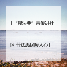 “民法典”宣传进社区 普法惠民暖人心