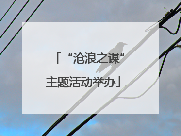 “沧浪之谋”主题活动举办