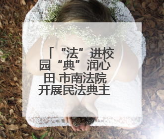 “法”进校园“典”润心田 市南法院开展民法典主题宣讲活动