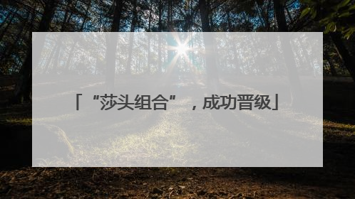 “莎头组合”，成功晋级