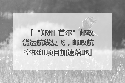 “郑州-首尔”邮政货运航线复飞，邮政航空枢纽项目加速落地