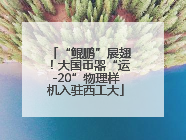 “鲲鹏”展翅！大国重器“运-20”物理样机入驻西工大