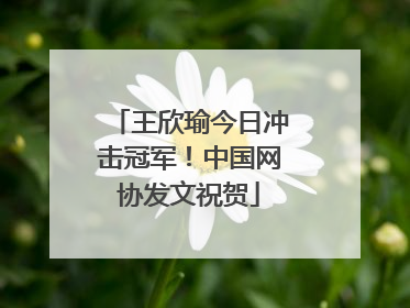 王欣瑜今日冲击冠军！中国网协发文祝贺