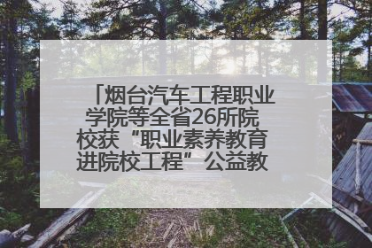 烟台汽车工程职业学院等全省26所院校获“职业素养教育进院校工程”公益教学点集中授牌