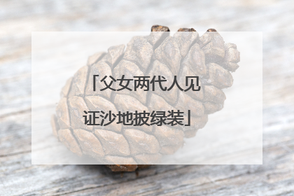 父女两代人见证沙地披绿装