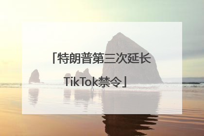 特朗普第三次延长TikTok禁令