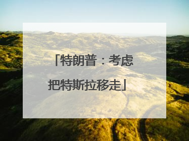 特朗普：考虑把特斯拉移走
