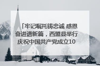 牢记嘱托铸忠诚 感恩奋进谱新篇，西盟县举行庆祝中国共产党成立104周年文艺晚会