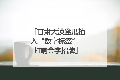 甘肃大漠蜜瓜植入“数字标签” 打响金字招牌