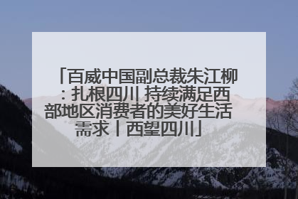 百威中国副总裁朱江柳：扎根四川 持续满足西部地区消费者的美好生活需求丨西望四川