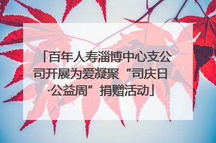 百年人寿淄博中心支公司开展为爱凝聚“司庆日·公益周”捐赠活动