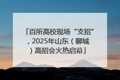 百所高校现场“支招”，2025年山东（聊城）高招会火热启幕