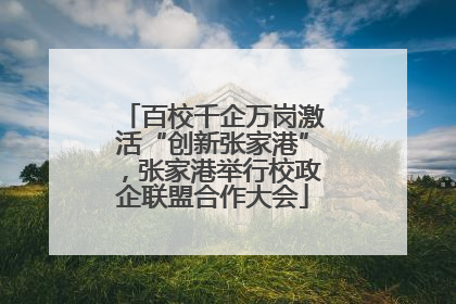 百校千企万岗激活“创新张家港”，张家港举行校政企联盟合作大会