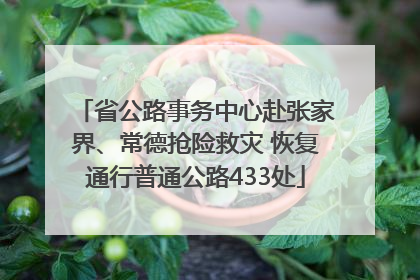 省公路事务中心赴张家界、常德抢险救灾 恢复通行普通公路433处