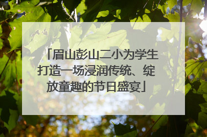 眉山彭山二小为学生打造一场浸润传统、绽放童趣的节日盛宴