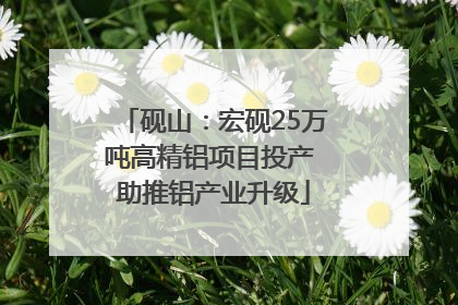 砚山：宏砚25万吨高精铝项目投产 助推铝产业升级