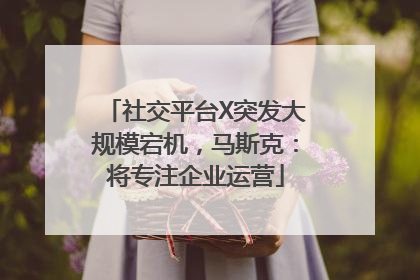 社交平台X突发大规模宕机，马斯克：将专注企业运营