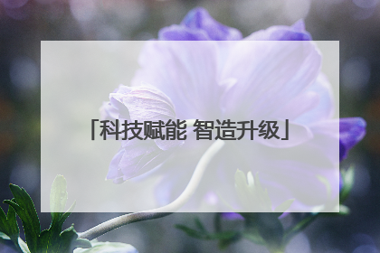 科技赋能 智造升级
