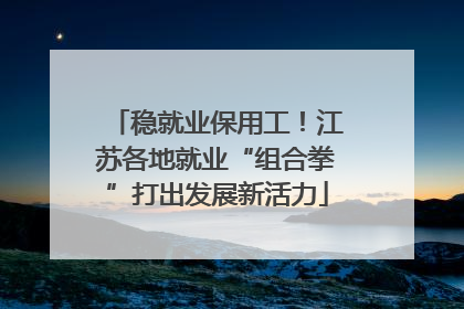 稳就业保用工！江苏各地就业“组合拳”打出发展新活力