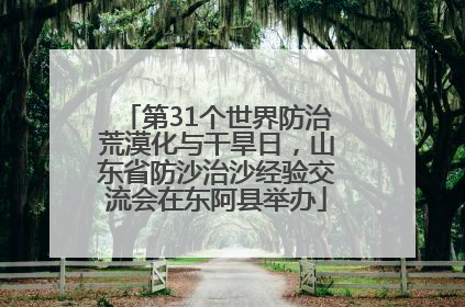 第31个世界防治荒漠化与干旱日，山东省防沙治沙经验交流会在东阿县举办