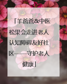 羊爸爸&中医松果会走进老人认知障碍友好社区——守护老人健康