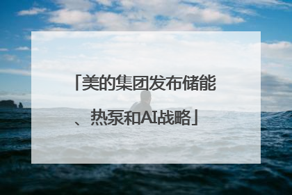 美的集团发布储能、热泵和AI战略