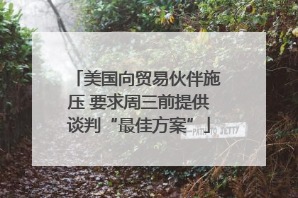 美国向贸易伙伴施压 要求周三前提供谈判“最佳方案”