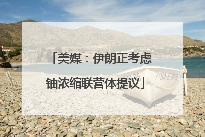 美媒：伊朗正考虑铀浓缩联营体提议