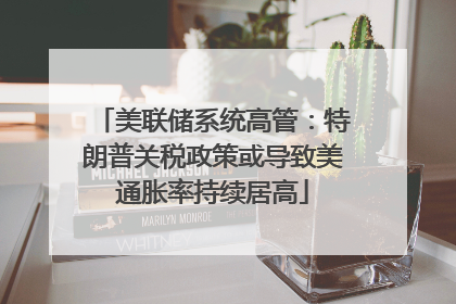 美联储系统高管：特朗普关税政策或导致美通胀率持续居高