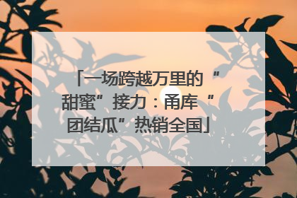 一场跨越万里的“甜蜜”接力：甬库“团结瓜”热销全国