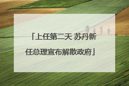 上任第二天 苏丹新任总理宣布解散政府