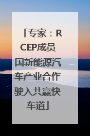 专家：RCEP成员国新能源汽车产业合作驶入共赢快车道