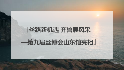 丝路新机遇 齐鲁展风采——第九届丝博会山东馆亮相