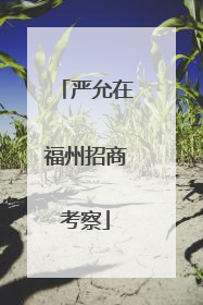 严允在福州招商考察