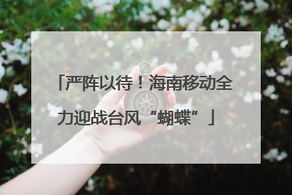 严阵以待！海南移动全力迎战台风“蝴蝶”