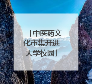中医药文化市集开进大学校园