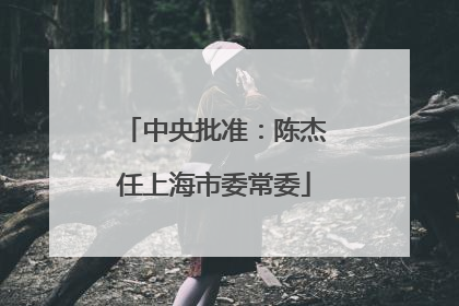 中央批准：陈杰任上海市委常委