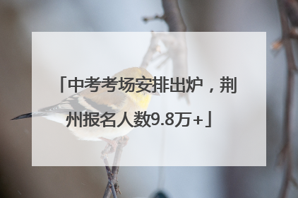 中考考场安排出炉，荆州报名人数9.8万+