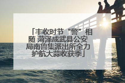 丰收时节“警”相随 菏泽成武县公安局南鲁集派出所全力护航大蒜收获季