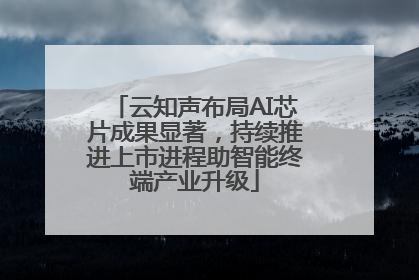 云知声布局AI芯片成果显著，持续推进上市进程助智能终端产业升级