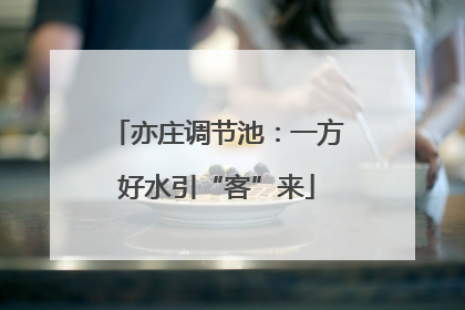 亦庄调节池：一方好水引“客”来