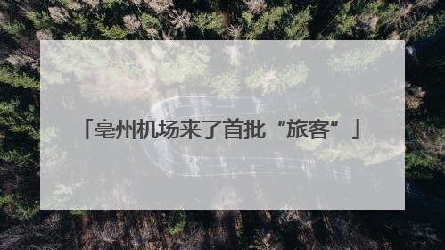 亳州机场来了首批“旅客”