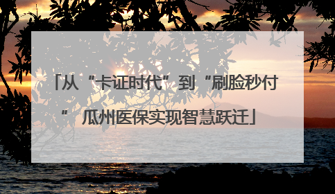 从“卡证时代”到“刷脸秒付” 瓜州医保实现智慧跃迁